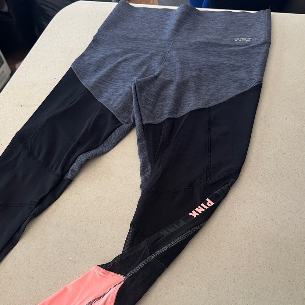 PINK Victoria's Secret Bonded Gray Leggings